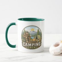 Taza de café para campistas - ¡Equipo de camping!