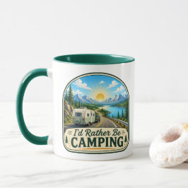 Taza de café para campistas - ¡Prefiero estar acam