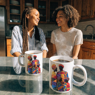 Taza de café para celebrar a la familia negra