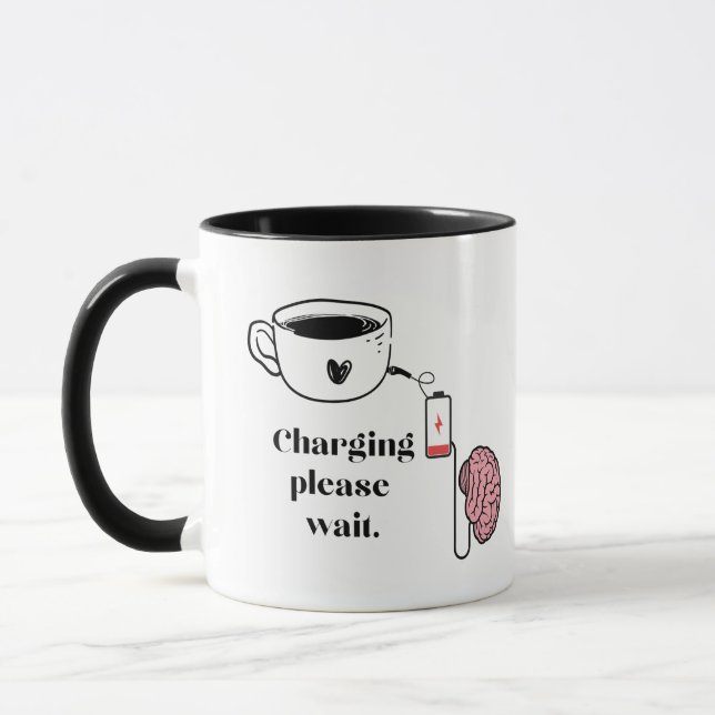 Taza de Café para Cerebro Divertido Agotado (Izquierda)