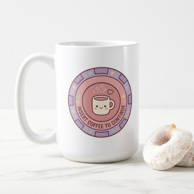 Taza de café para continuar a jugar (Con donut)