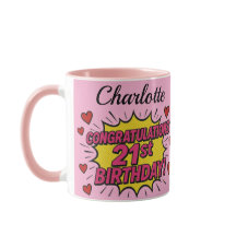 Taza de café para cumpleaños 21
