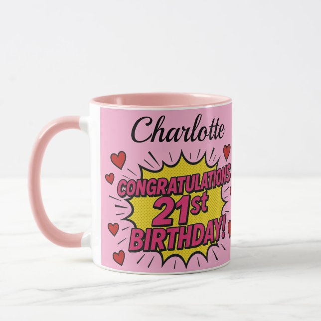 Taza de café para cumpleaños 21 (Izquierda)