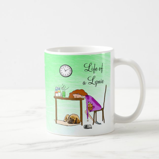 Taza de café para dama fatigada viviendo la vida d (Derecha)