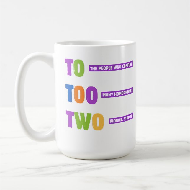 Taza De Café Para dos gramaticales: regalo divertido de un pozo (Izquierda)