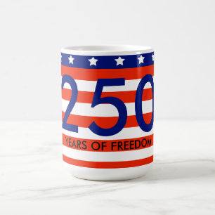 Taza de café para el 250 aniversario de los Estado