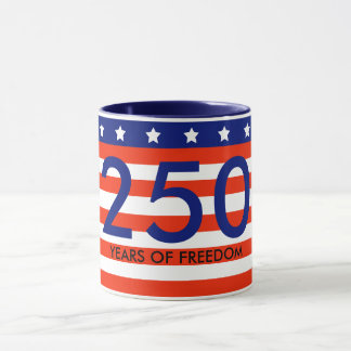 Taza de café para el 250 aniversario de los Estado