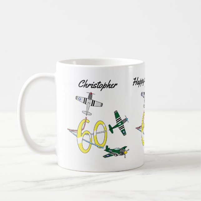 Taza de café para el 60 cumpleaños de Mustangs (Izquierda)