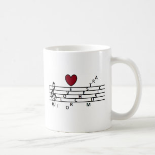 Taza De Café Para el amante de la música orquistra