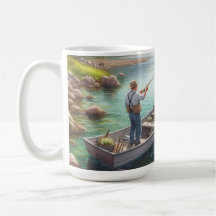 Taza de café para el mejor papá pescador