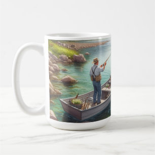 Taza de café para el mejor papá pescador