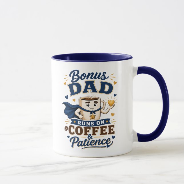 Taza de café para el padrastro con paciencia Día d (Derecha)
