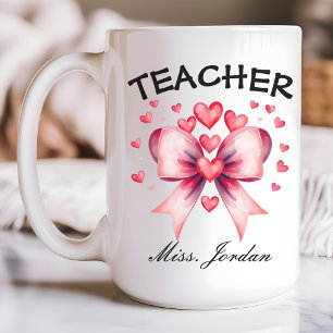 Taza de café para el profesor del Día de San Valen