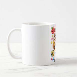 Taza de café para el regreso a la escuela de búho