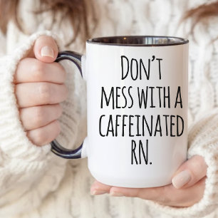 Taza de café para enfermera con cafeína, divertida