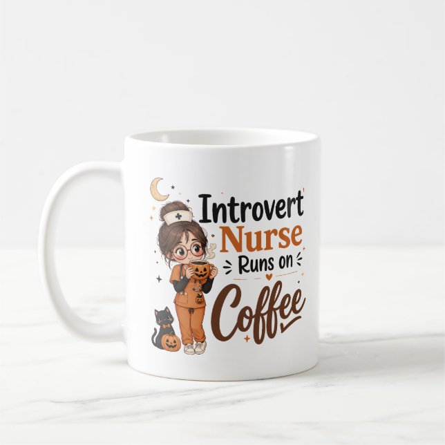 Taza De Café Para Enfermera Introvertida Divertida (Izquierda)