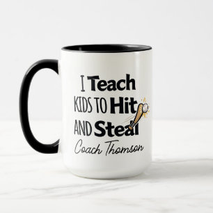 Taza de café para entrenador de béisbol, regalo pa