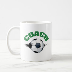 Taza de café para entrenador de fútbol