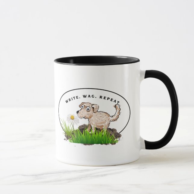 Taza de café para escritores Escribe, Mueve la col (Derecha)