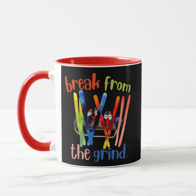 Taza de café para esquiadores de nieve (Izquierda)