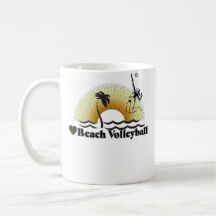 Taza De Café Para fanáticos del voleibol Voleibol de playa de m
