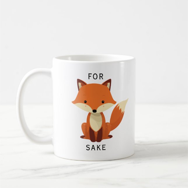 Taza De Café Para Fox Sake lindo divertido (Izquierda)