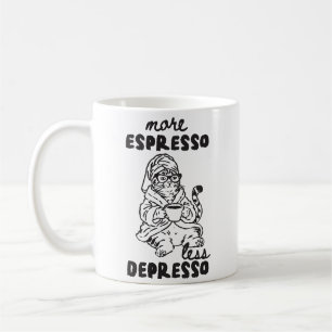 Taza de café para gatos Más Espresso Menos Depress