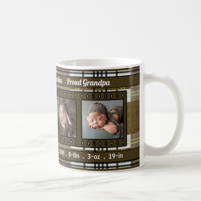 Taza De Café Para Grandpa 4 Photo Brown (Derecha)