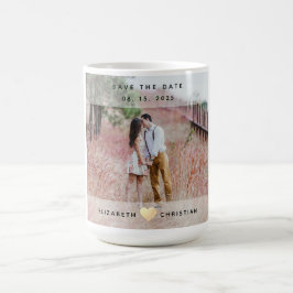 Taza de café para guardar la fecha de la boda con 