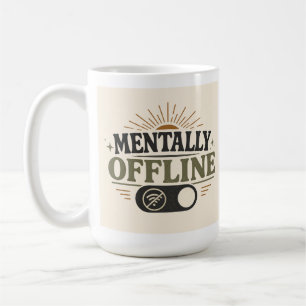 Taza de café para introvertido retro mentalmente d