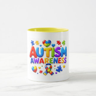 Taza de café para la concienciación sobre el autis