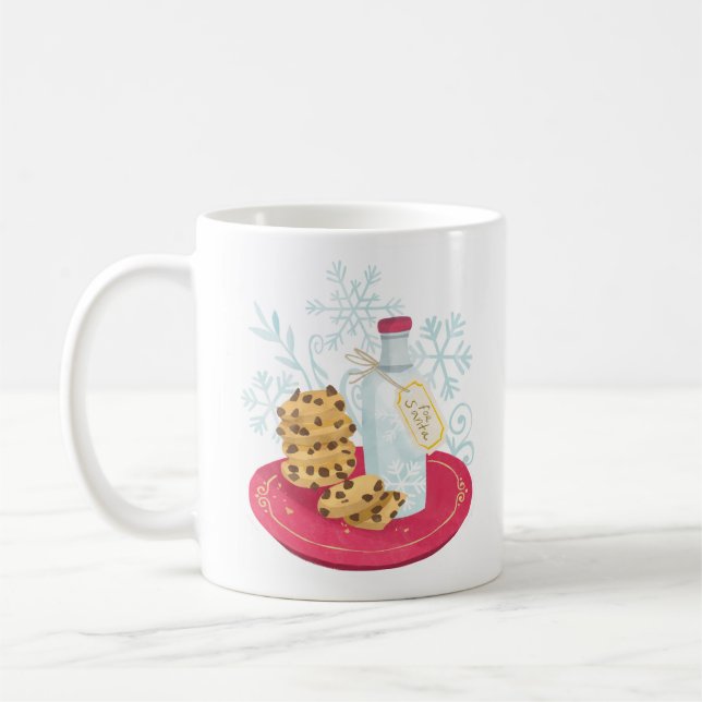Taza De Café Para Las Galletas Santa Y La Acuarela Láctea (Izquierda)