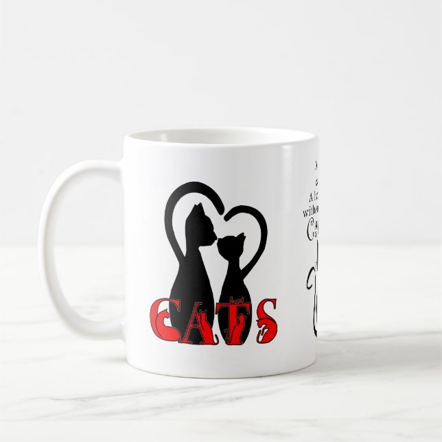 Taza De Café Para los amantes del gato (Izquierda)