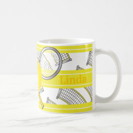 Taza De Café Para los jugadores de tenis - amarillo