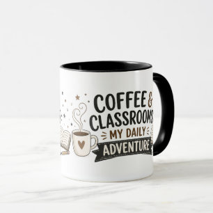 Taza de café para maestros 'Café y Aulas Mi Aventu