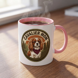 Taza de café para mamá Cavalier | Regalo de perro