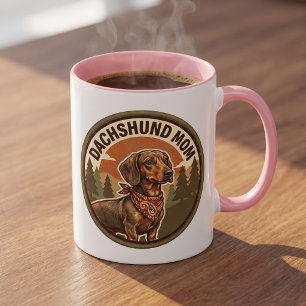 Taza de café para mamá de Dachshund Regalo para