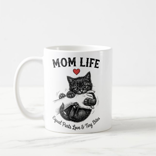 Taza de café para mamá de gato | Divertida vida de (Izquierda)