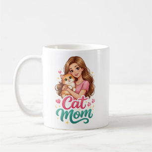 Taza de café para mamá de gato - Regalo divertido 
