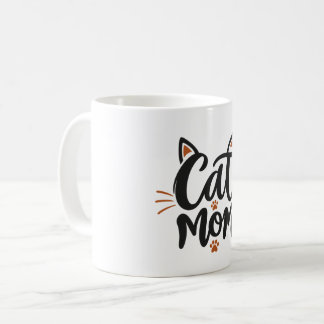 Taza de café para mamá de gato – Tipografía elegan