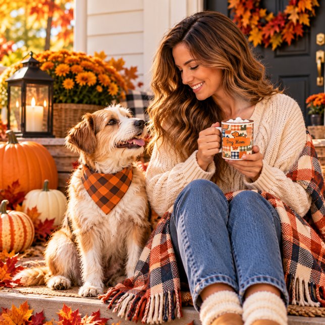 Taza de café para mamá de perro calabaza Patchwork (Subido por el creador)