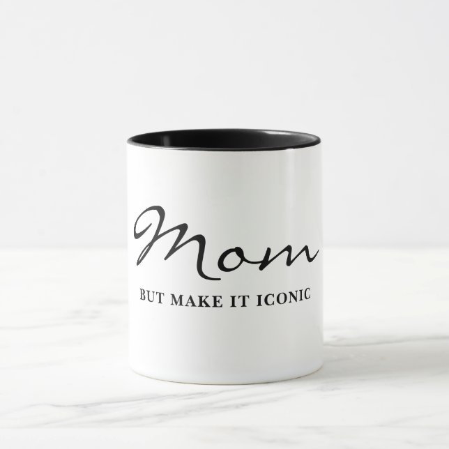 Taza de café para mamá divertida genial e icónica (Centro)