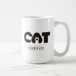 Taza de café para mamá gata – Pow lindo con letra