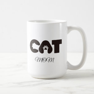 Taza de café para mamá gata – Pow lindo con letra