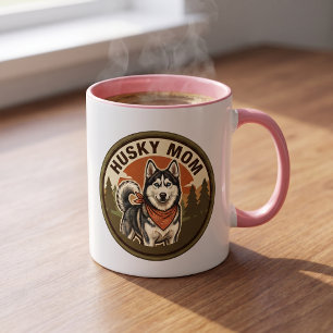 Taza de café para mamá Husky Regalo para mamá de