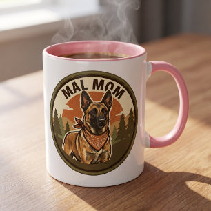 Taza de café para mamá Malinois Belga Mal Mom Mali