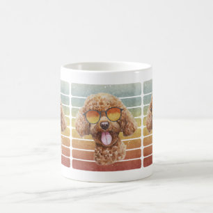 Taza de café para mamá y papá de caniche al atarde