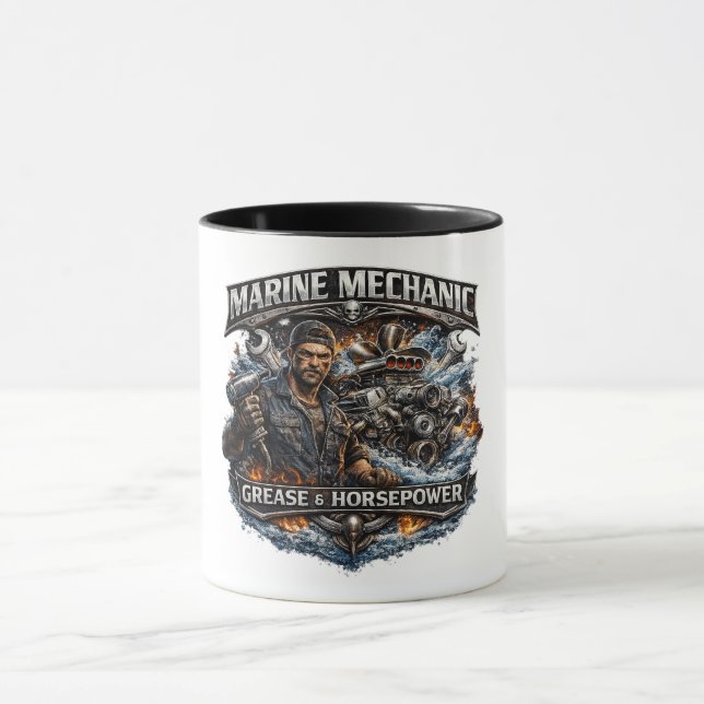 Taza de café para mecánico marino (Centro)