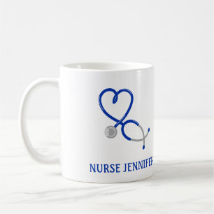 Taza De Café Para Médicas y enfermeras Estetoscopio Personaliza