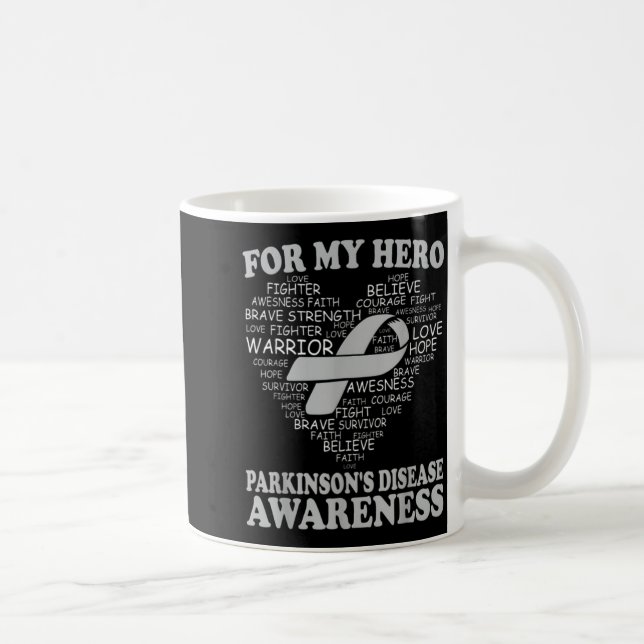 Taza De Café Para Mi Héroe Cinta de Concientización sobre la En (Derecha)
